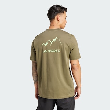 ADIDAS TERREX Performance Shirt ' Graphic MTN 2.0' in Green