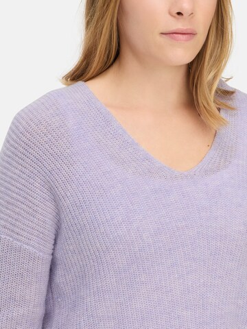 CAMEL ACTIVE Strickpullover mit V-Ausschnitt in Lila