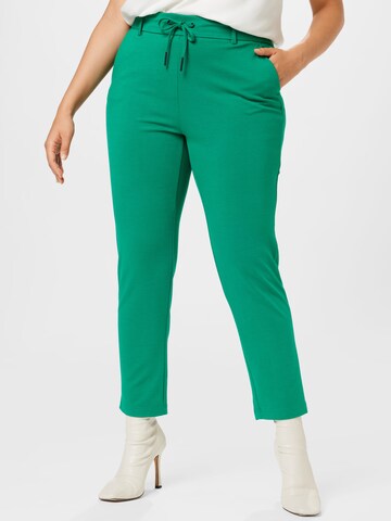 ONLY Carmakoma Regular Trousers 'Goldtrash' in Green: front