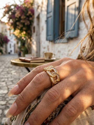 Nemomatheo Ring 'Twist Shine' in Gold