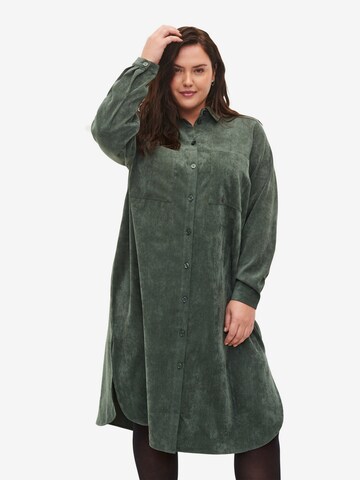 Zizzi Shirt Dress 'Katie' in Green: front