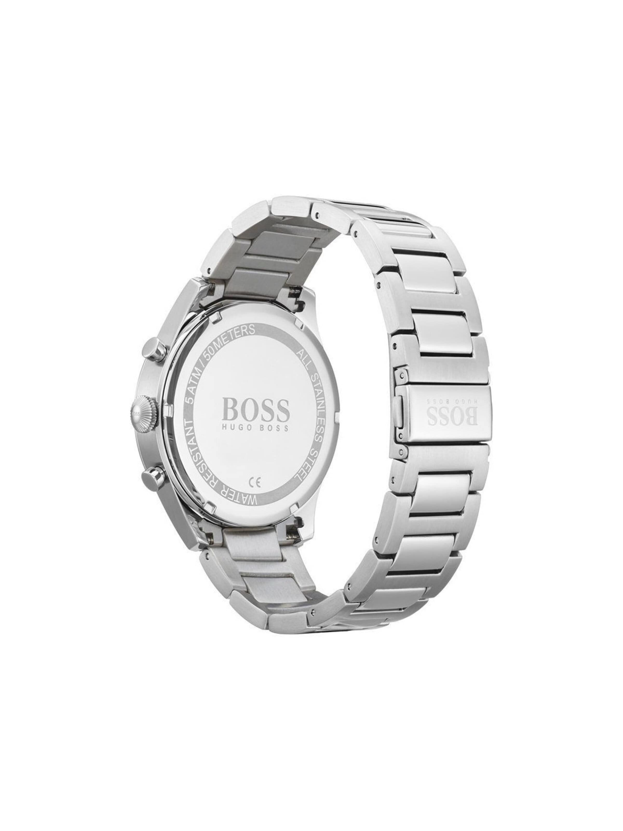 HUGO BOSS - Reloj analógico 'Montre homme Hugo Boss Pioneer chronographe 1513713, cadran bleu et bracelet en acier argenté.' en gris