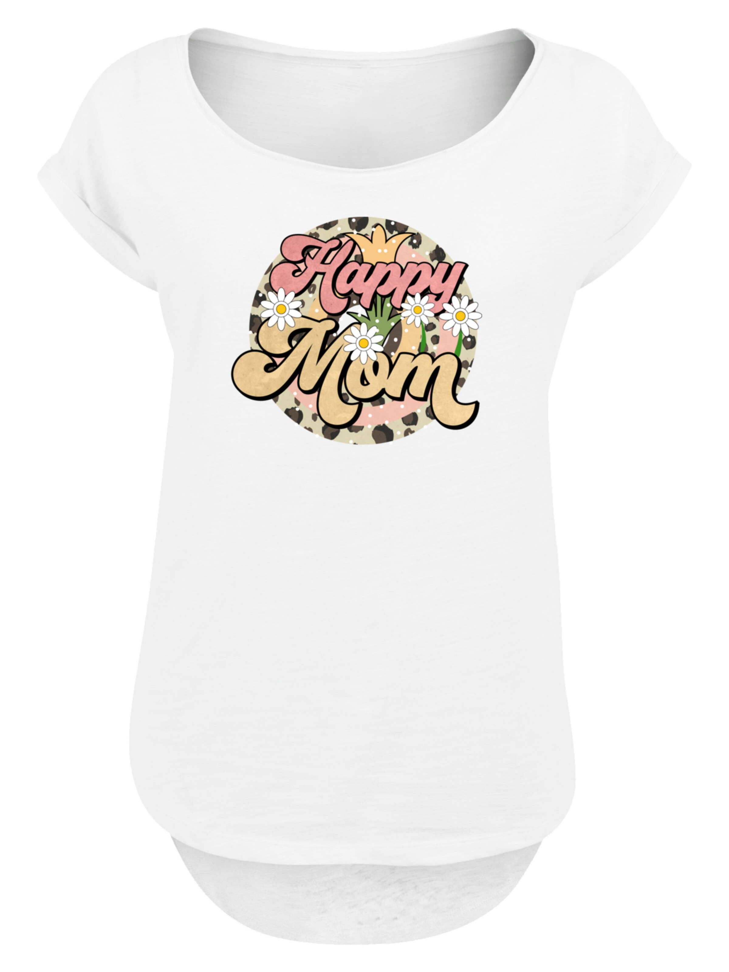 T-shirt 'Mothers Day Floral Design Happy Mom Motherhood Appreciation' F4NT4STIC en blanc : devant