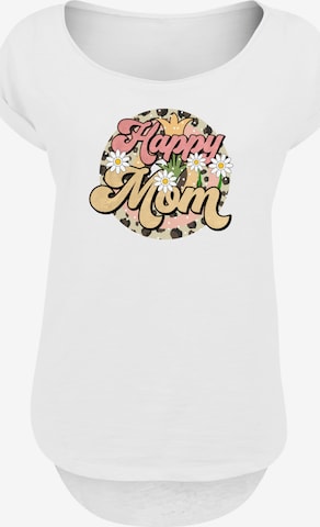 T-shirt 'Mothers Day Floral Design Happy Mom Motherhood Appreciation' F4NT4STIC en blanc : devant