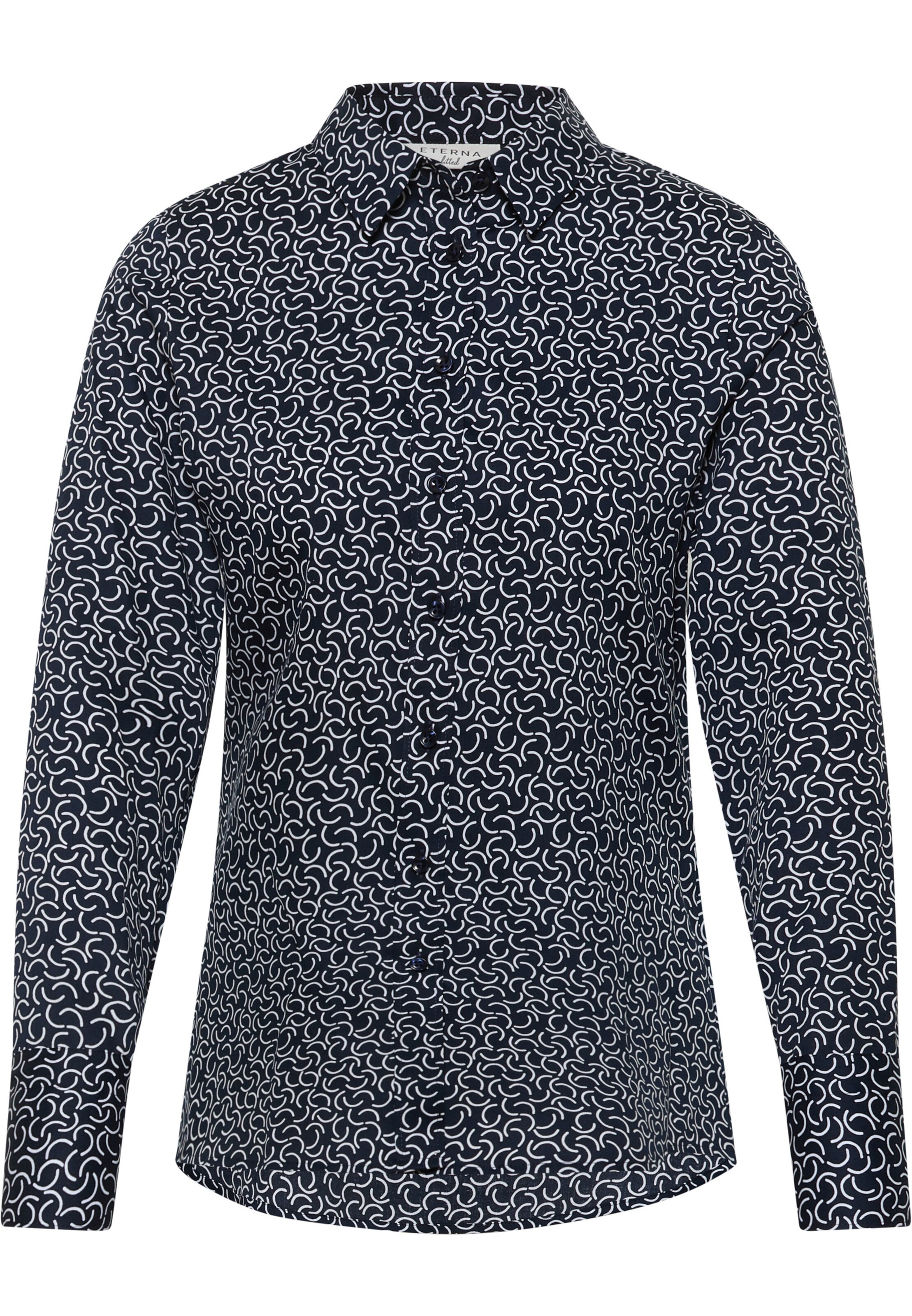 ETERNA Bluse 'Fitted' in Blau: Vorderseite