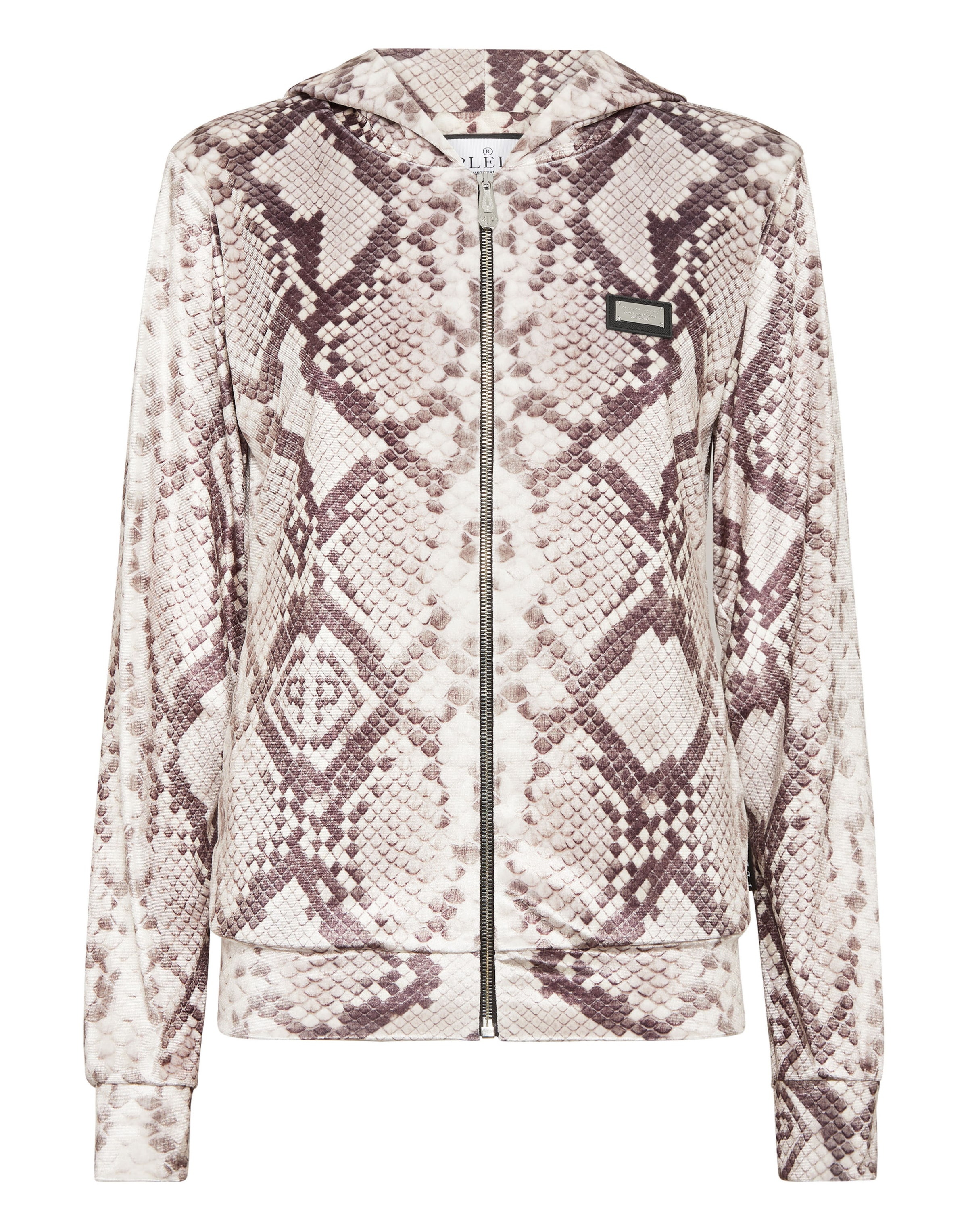 Philipp Plein Sweatvest in Beige: voorkant