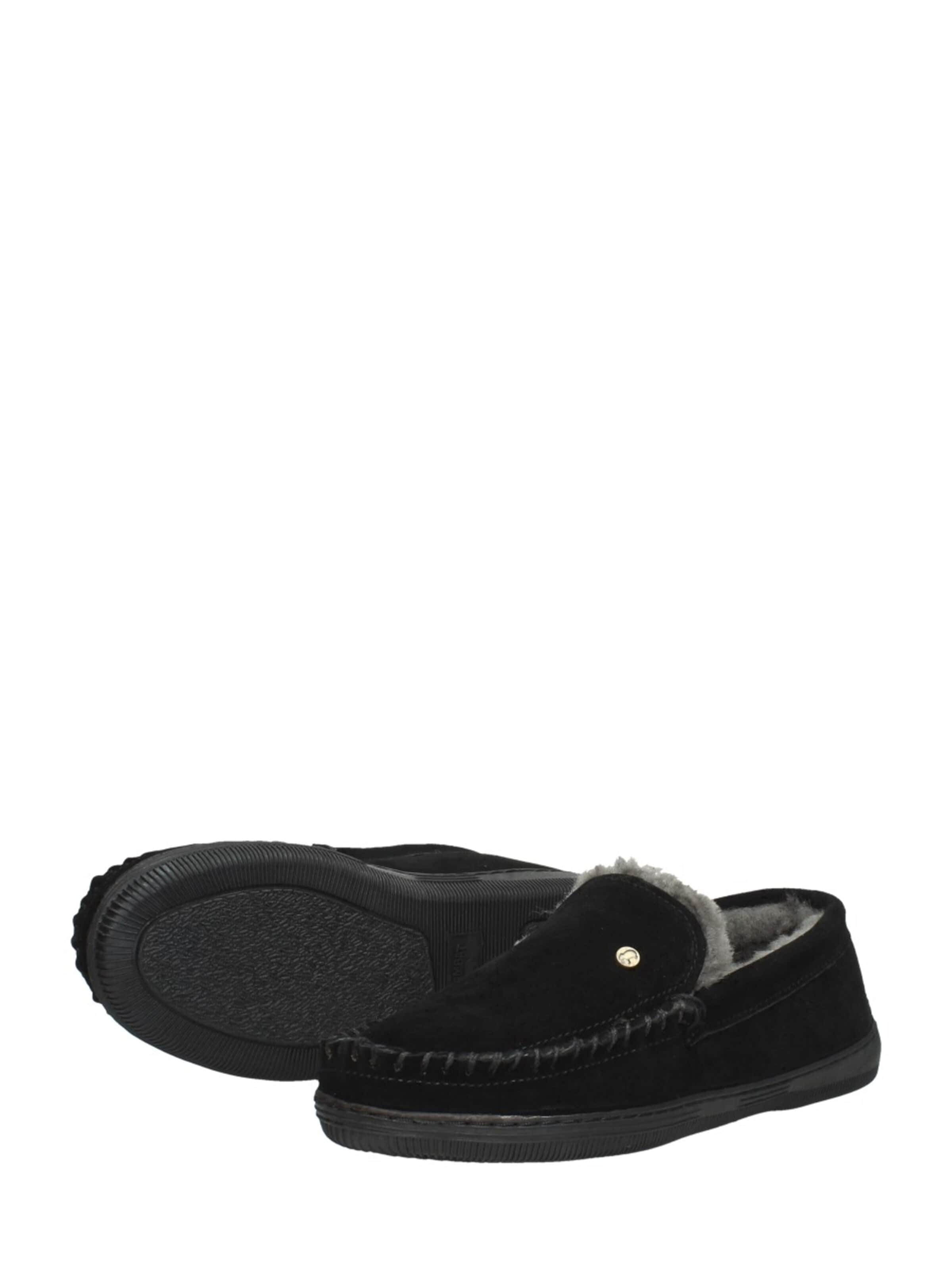 Warmbat Hausschuh 'Grizzly'‌‌‌‌‌ in Schwarz