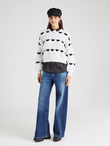 PIECES Pulover 'PCNove' | bela barva