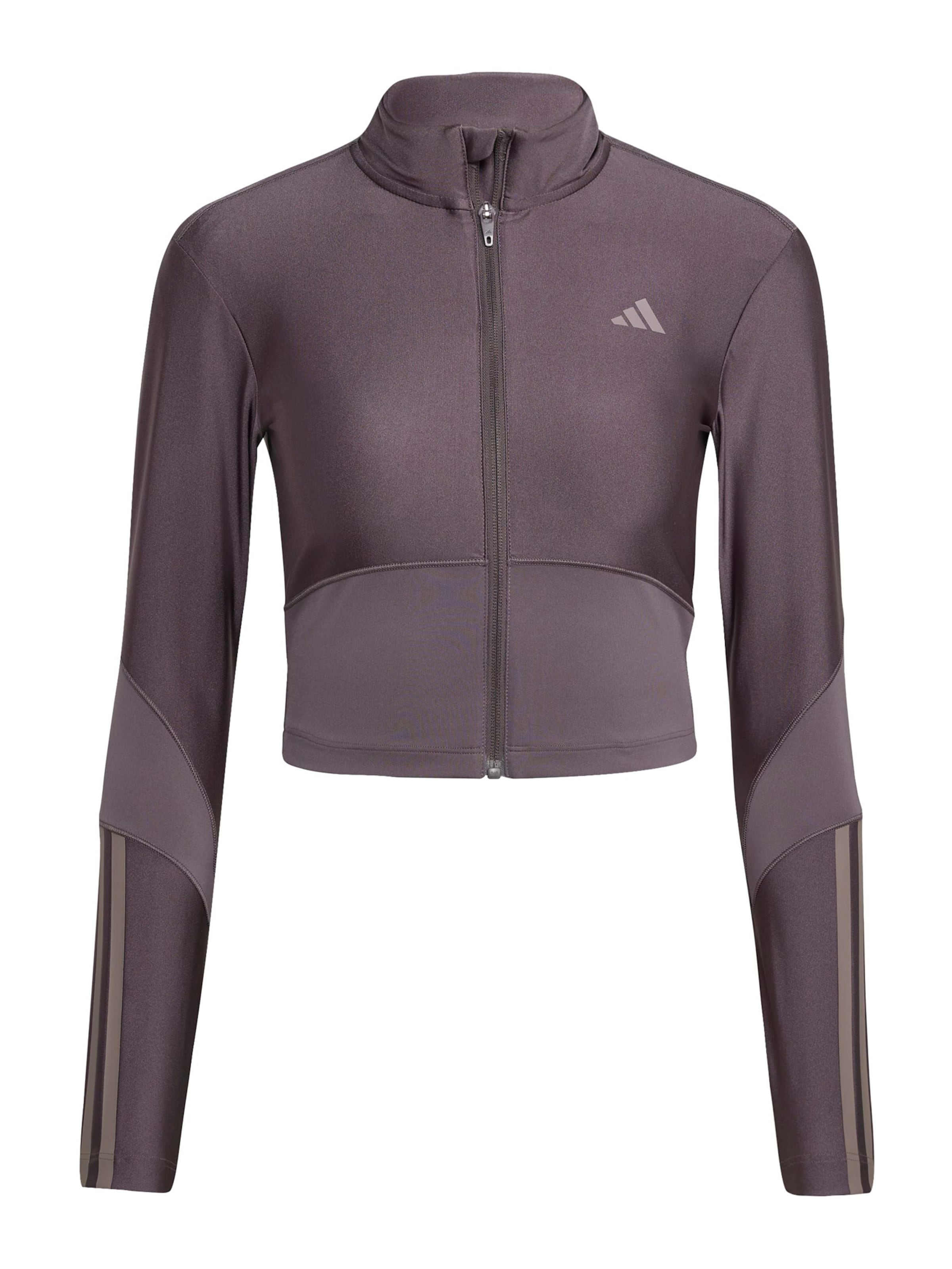 ADIDAS PERFORMANCE - Sudadera con cremallera deportiva 'Hyperglam' en gris: frente