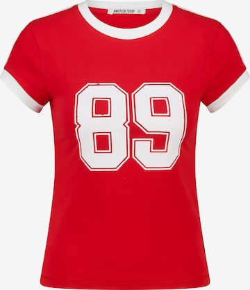 America Today T-shirt in Rot: Vorderseite