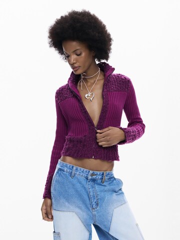 Desigual Кофта на молнии в Лиловый: спереди