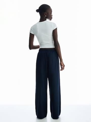 Wide Leg Pantalon Bershka en bleu