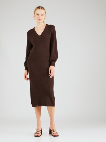 OBJECT Knitted dress 'MALENA' in Brown: front