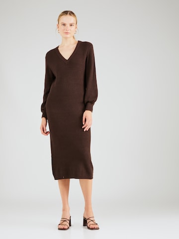 OBJECT Knitted dress 'MALENA' in Brown: front