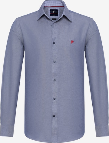 DENIM CULTURE Slim fit Button Up Shirt ' BRADLEY ' in Blue: front