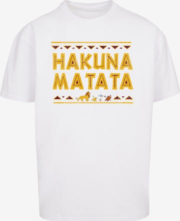 T-Shirt 'König der Löwen Film Hakuna Matata' F4NT4STIC en blanc : devant