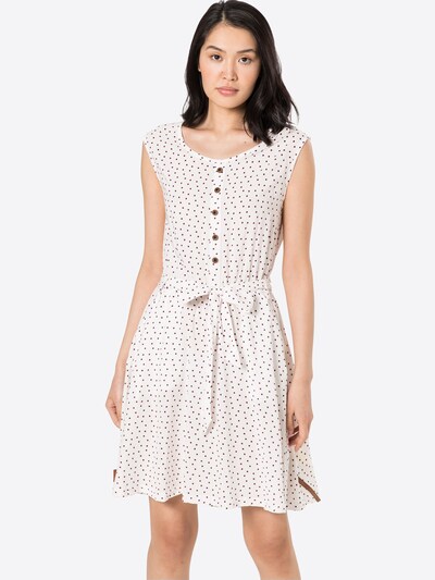 Alife and Kickin Sommerkleid 'Scarlett' in braun / weiß, Modelansicht
