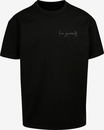 Merchcode Shirt 'Love Yourself' in Zwart: voorkant