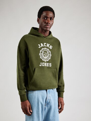 JACK & JONES Sweatshirt 'JJVICTO' i grøn: forside