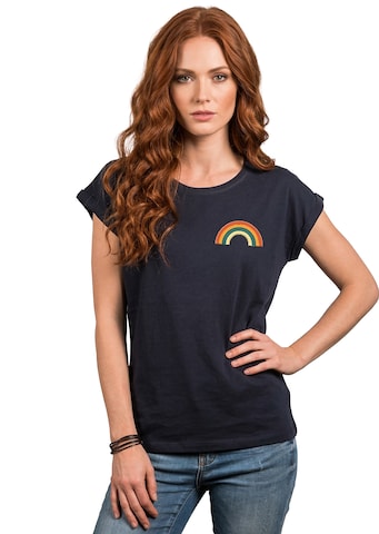 MAKAYA Shirt 'Rainbow' in Blue: front