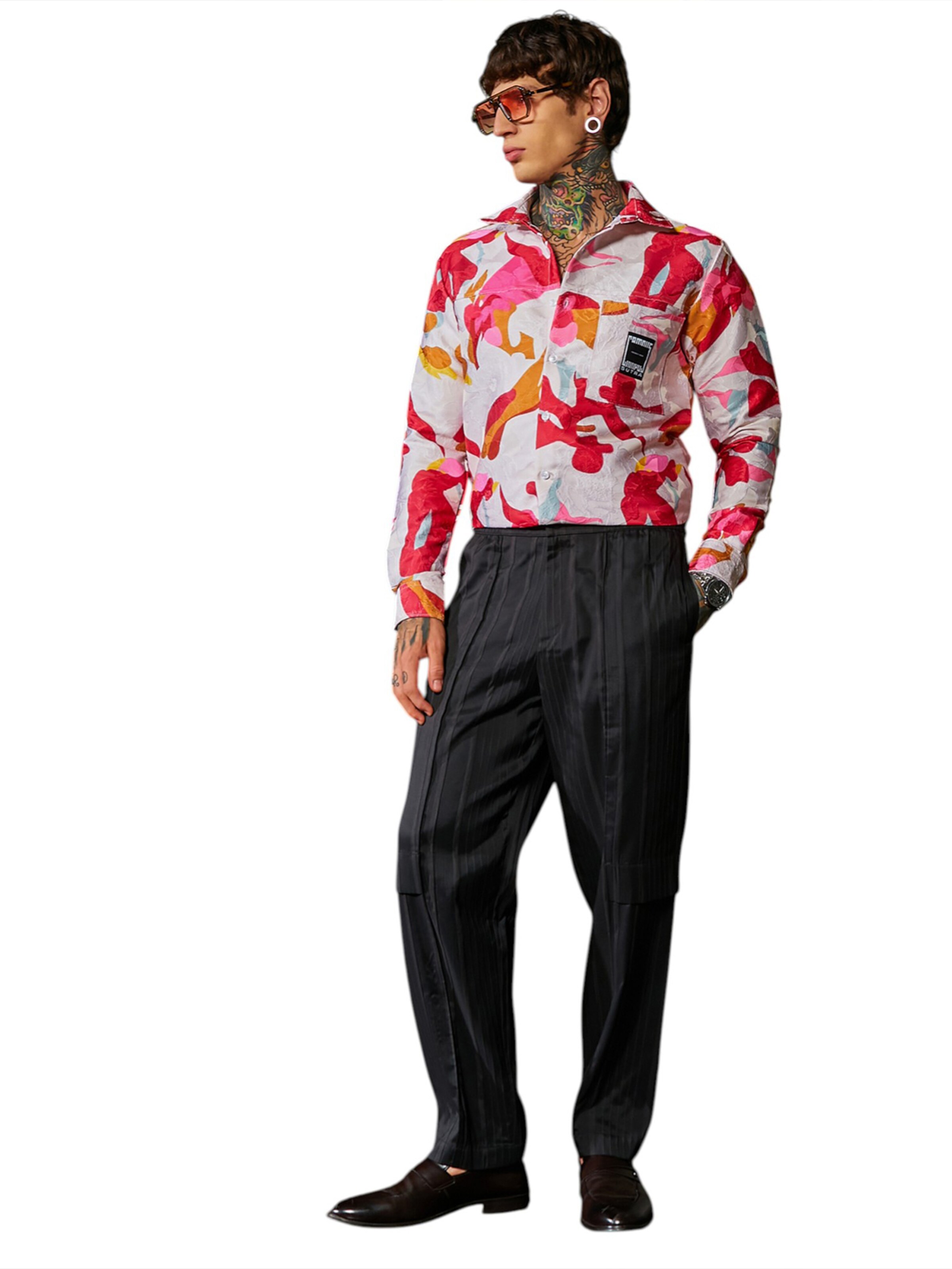 sarkans Campus Sutra Komforta piegriezums Krekls 'Kimber'