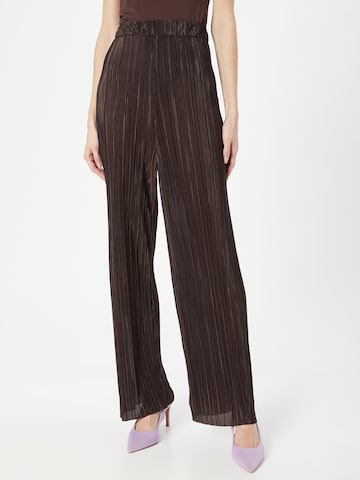 Monki Wide leg Broek in Bruin: voorkant