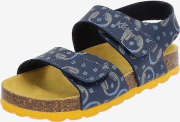 Calzatura aperta di Kickers in blu: frontale