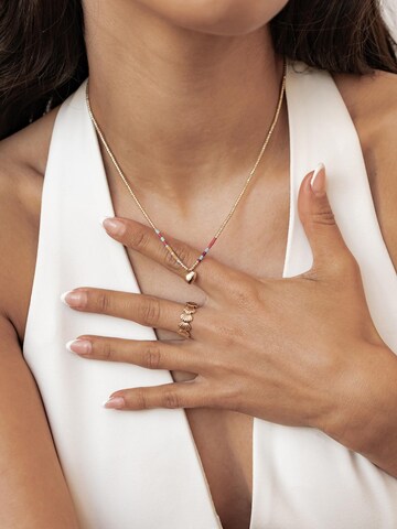 Hey Happiness - Cadena 'Summer Bead Heart' en oro