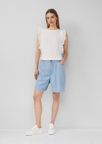 Loosefit Pantalon à pince s.Oliver en bleu