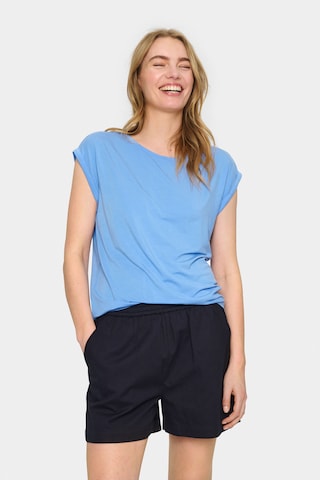 T-shirt SAINT TROPEZ en bleu : devant