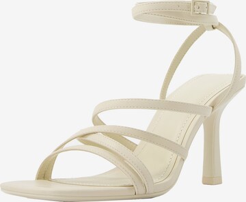 Bershka Sandalen met riem in Wit: voorkant