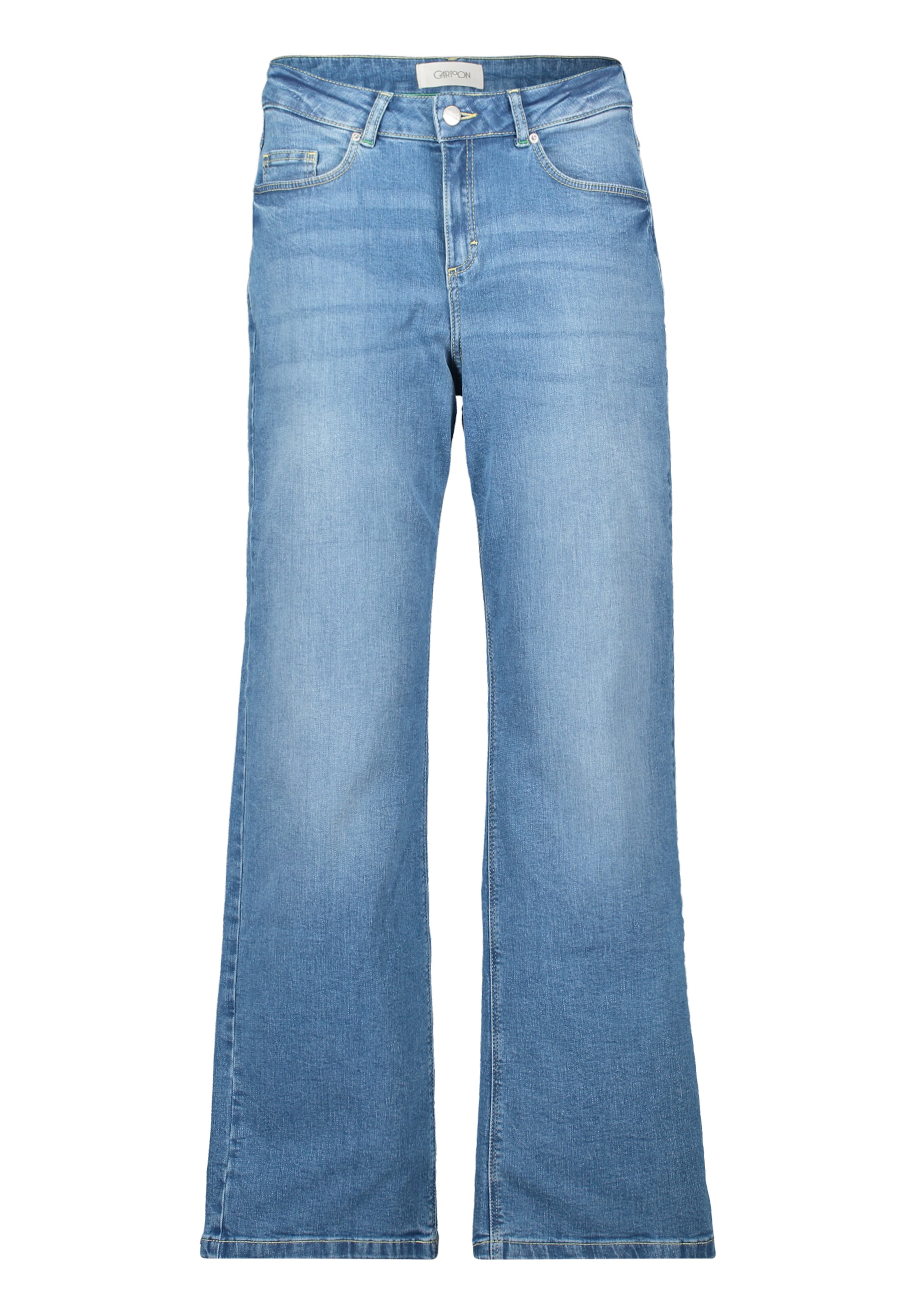 Cartoon Wide leg Τζιν σε μπλε: μπροστά