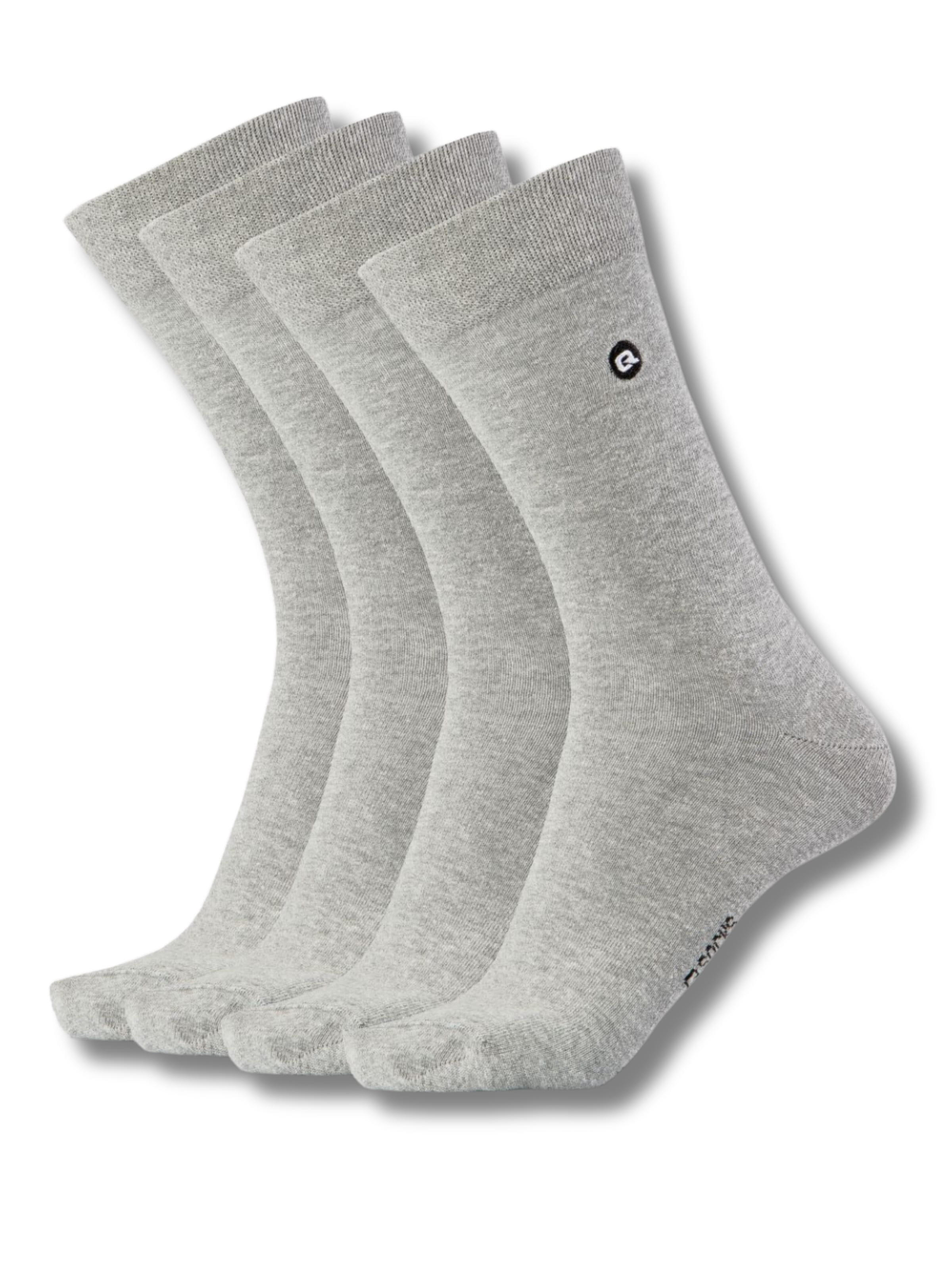 Chaussettes 'Business' QOLONIA en gris : devant