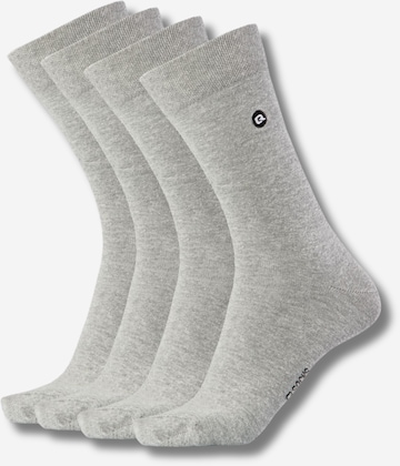 Chaussettes 'Business' QOLONIA en gris : devant