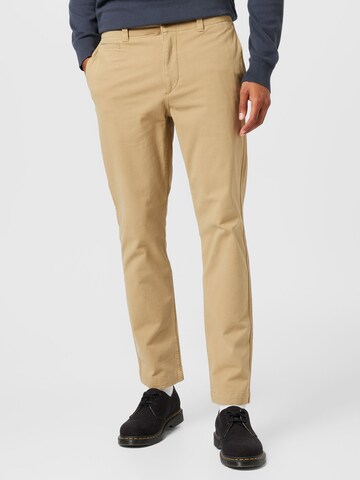 Dockers - Slimfit Pantalón chino 'SMART 360 FLEX CALIFORNIA' en beige: frente