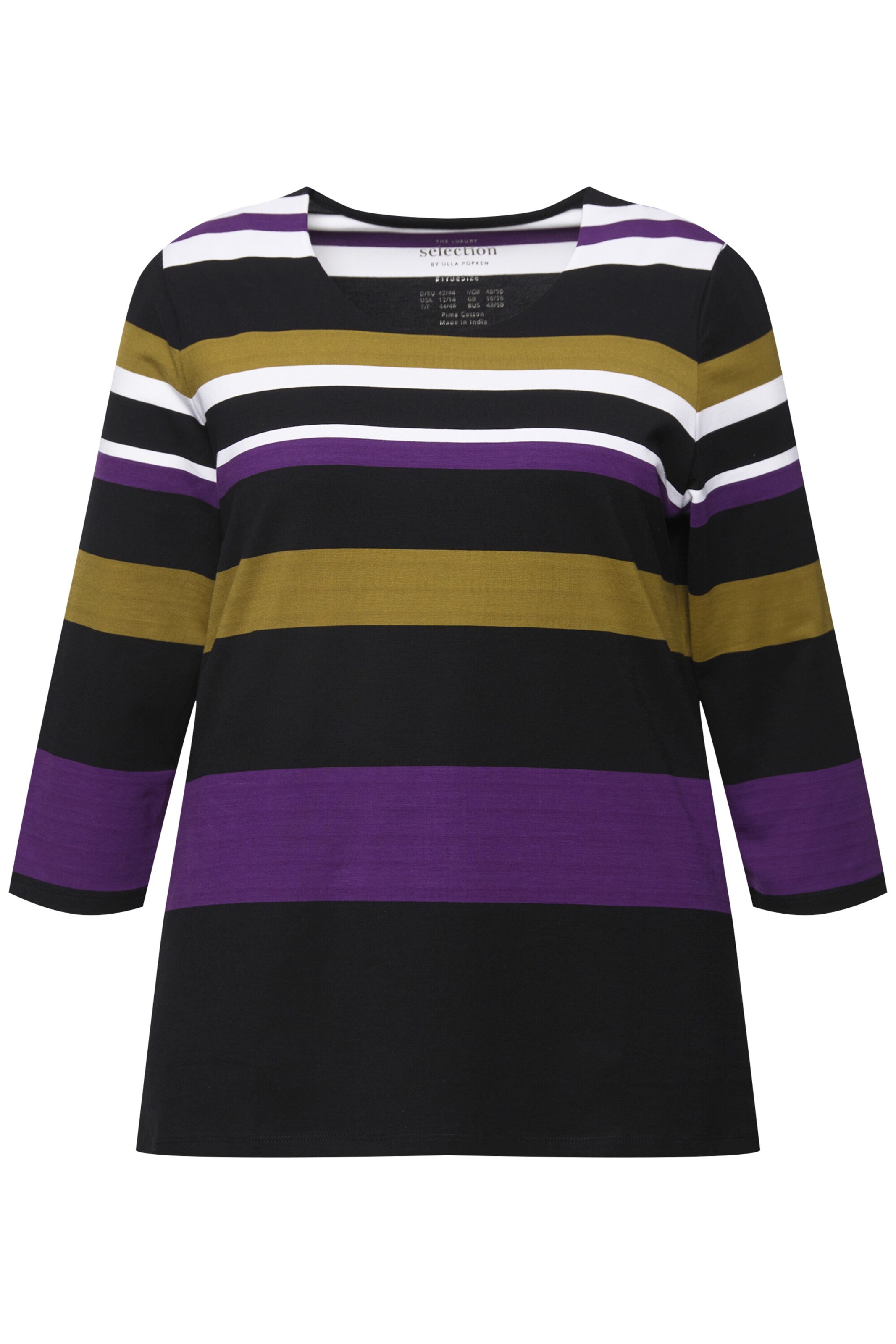 Ulla Popken Shirt in Zwart: voorkant