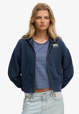 Superdry & Co Sweatjacke in Blau: Vorderseite