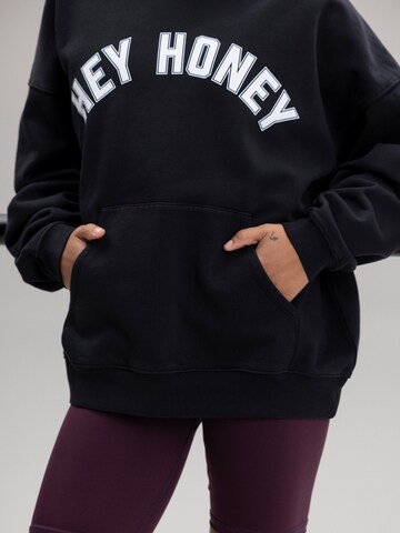 Sweat-shirt 'Logo Hood' Hey Honey en noir