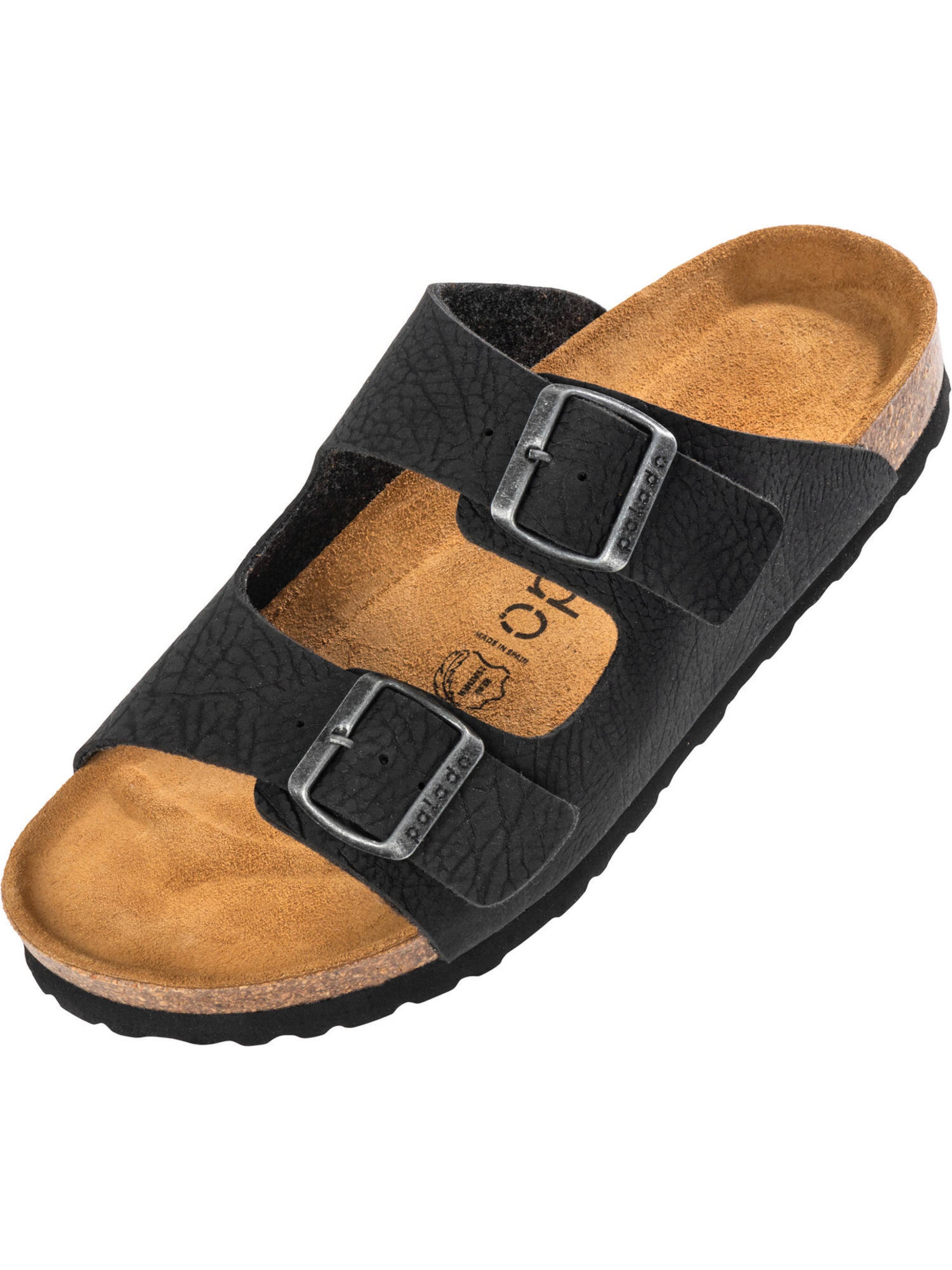 Saboți 'Korfu' de la Palado pe negru: față