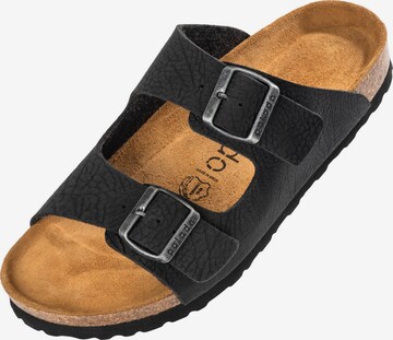 Palado Mules 'Korfu ' in Black: front