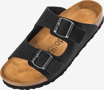 Palado Mules 'Korfu ' in Black: front