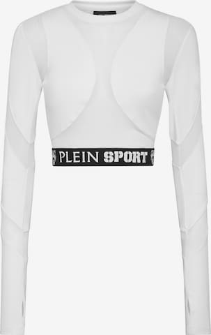 Plein Sport - Camiseta funcional en blanco: frente