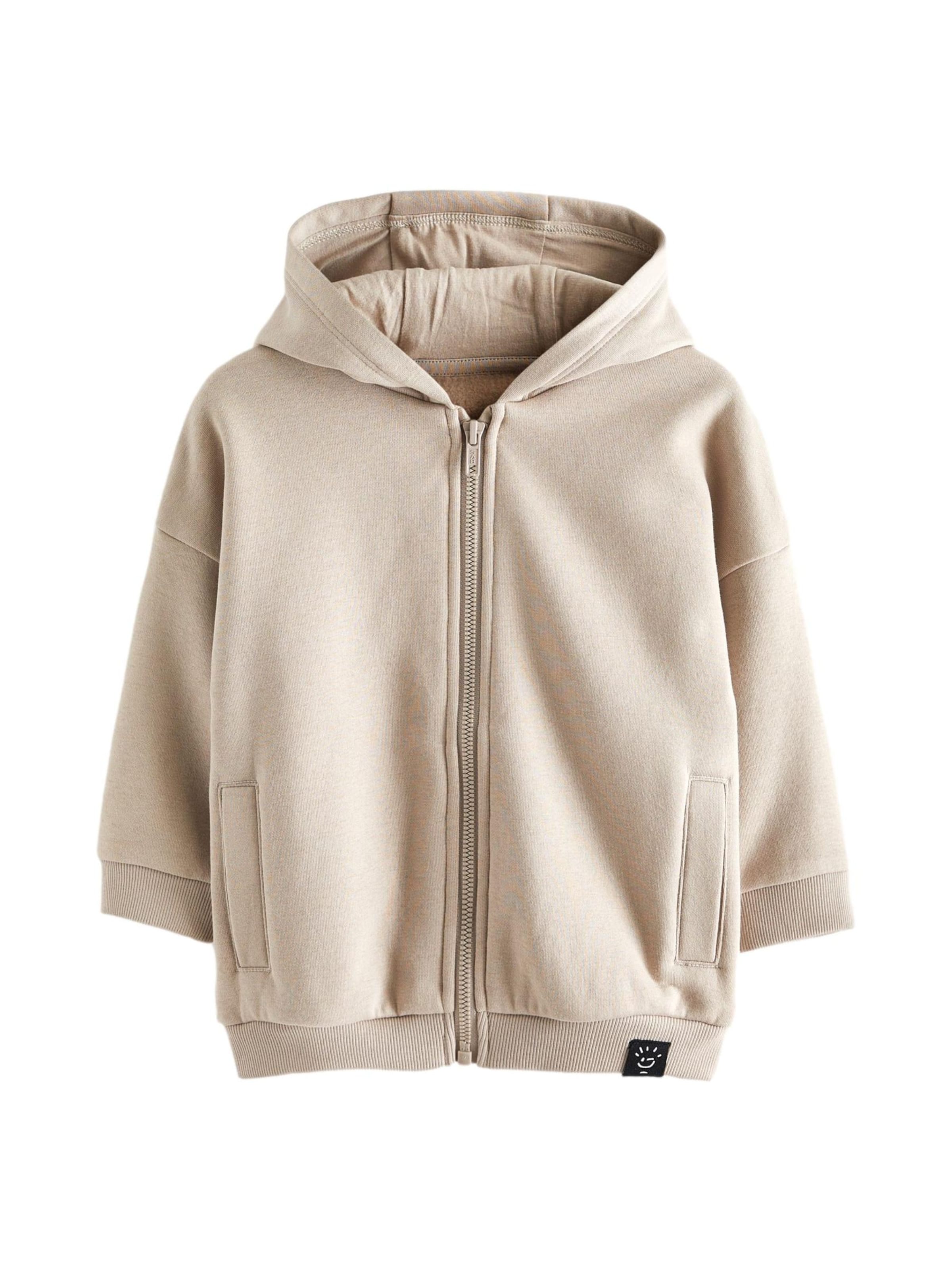 Next Sweat jacket in Beige: front