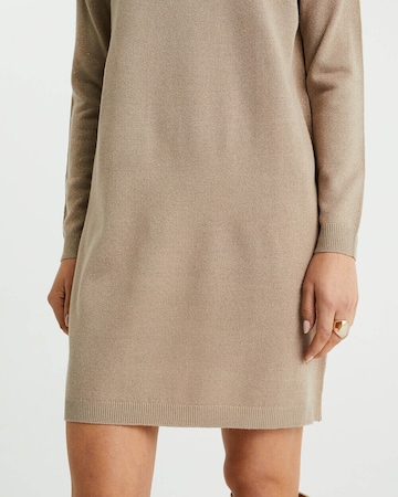 WE Fashion Трикотажное платье в Бежевый