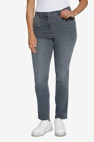 Ulla Popken Regular Jeans in Grijs: voorkant