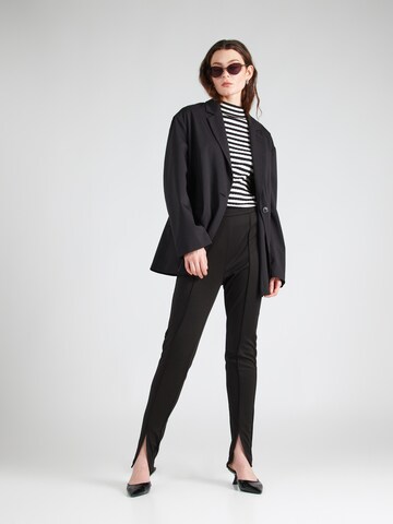 VILA Slim fit Pants 'IVA AMERONE' in Black