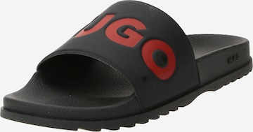 HUGO - Zapatos abiertos 'Match It Slid' en negro: frente