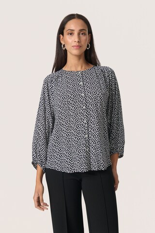 SOAKED IN LUXURY Blouse 'SLArjana Leodora' in Blauw: voorkant