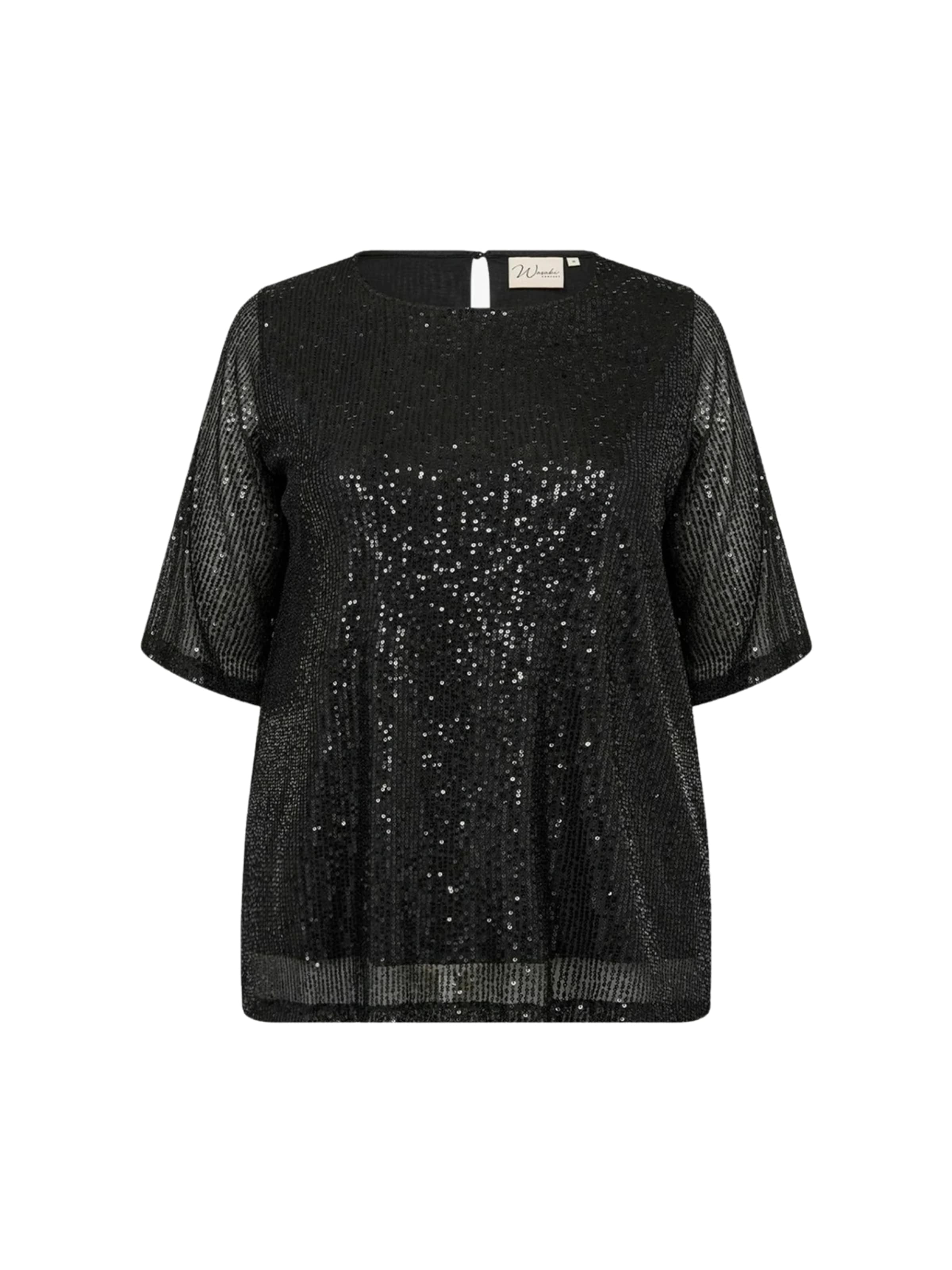 Wasabi Concept Blouse 'Kathrine 1' in Zwart: voorkant