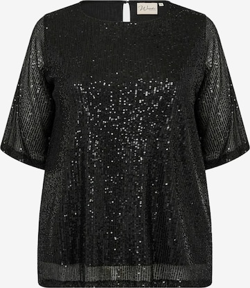 Wasabi Concept - Blusa 'Kathrine 1' en negro: frente